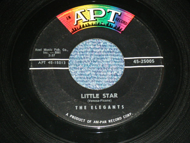 画像1: The ELEGANTS - LITTLE STAR : GETTING DIZZY ( Ex++/Ex++ )   / 1958 US AMERICA ORIGINAL Used 7" Single  