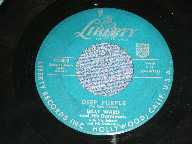 画像1: BILLY WARD and The DOMINOES - DEEP PURPLE　： DO IT AGAIN  ( Ex+/Ex )   / 1957 US AMERICA ORIGINAL   Used 7"45rpm Single 