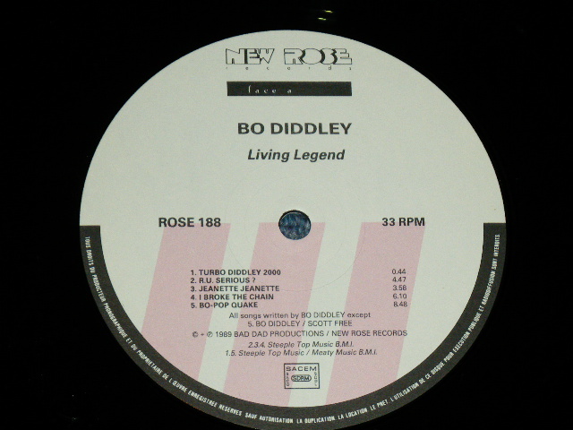 画像: BO DIDDLEY - LIVING LEGEND / 1989  FRANCE FRENCH ORIGINAL Brand New LP  found Dead Stock 