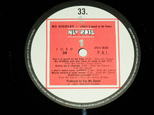 画像: BO DIDDLEY -  AIN'T IT GOOD TO BE FREE / 1986  FRANCE FRENCH ORIGINAL Brand New LP  found Dead Stock 