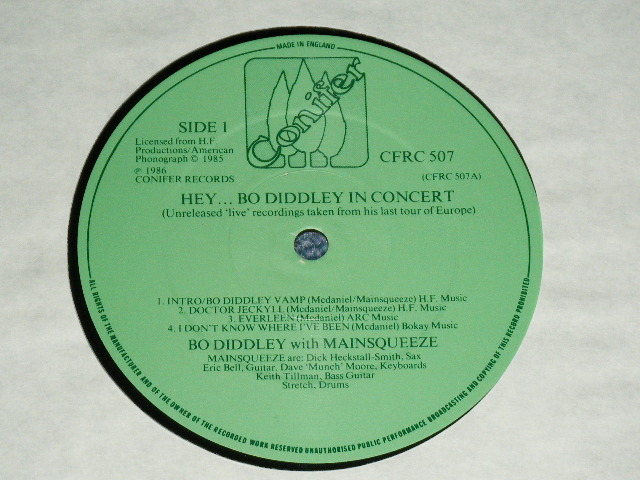 画像: BO DIDDLEY - HEY...BO DIDDLEY IN CONCERT  / 1986 UK ENGLAND ORIGINAL Brand New LP  found Dead Stock 