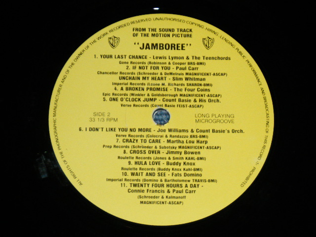 画像: v.a. OMNIBUS : ost (CARL PERKINS,FATS DOMINO,JERRY LEE LEWIS,CONNIE FRANCIS,+... )  - JAMBOREE!    / 1980's  REISSUE Used LP