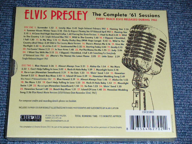 画像: ELVIS PRESLEY - THE COMPLETE '61 SESSIONS / 2012 UK ENGLAND ORIGINAL Brand New SEALED 2 CD's SET 
