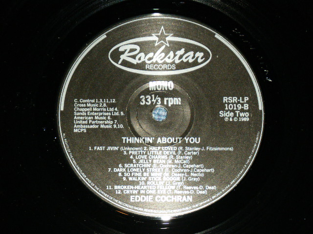 画像: EDDIE COCHRAN - TALKIN' ABOUT YOU (  MINT-/MINT ) / 1989 UK ENGALEND ORIGINAL Used LP 