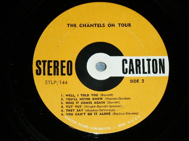 画像: THE CHANTELS -  ON TOUR.( VG++/VG++ )  / 1962 US AMERICA ORIGINAL STEREO Used LP 