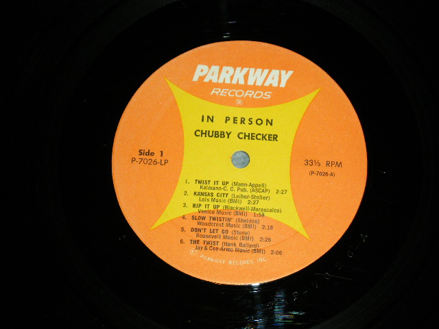 画像: CHUBBY CHECKER - IN PERSON ( Ex+++/Ex++ )   / 1963 US AMERICA ORIGINAL MONO Used LP 