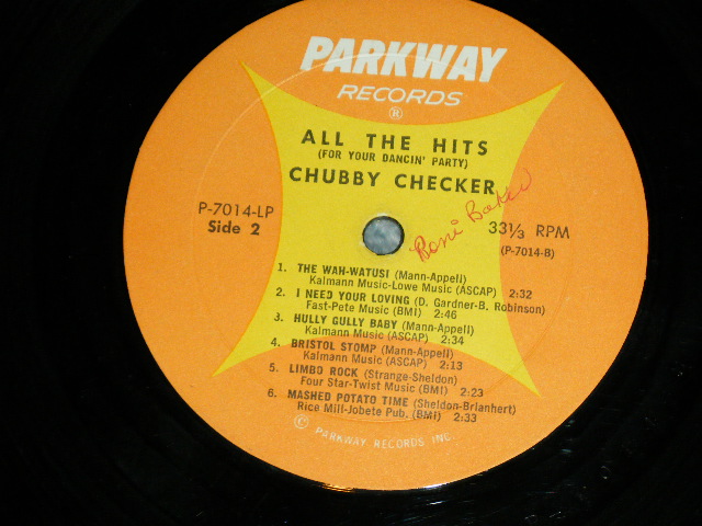 画像: CHUBBY CHECKER - ALL THE HITS ( MINT-/Ex+++ )   / 1963 US AMERICA 1ORIGINAL MONO Used LP 