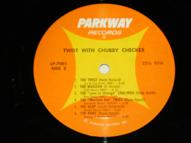 画像: CHUBBY CHECKER - TWIST WITH CHUBBY CHECKER ( Ex+,VG+/Ex+ )   / 196 US AMERICA 2nd Press "ORANGE & YELLOW" Label MONO Used LP 