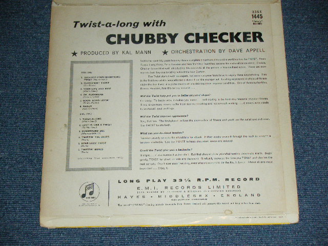 画像: CHUBBY CHECKER - TWIST-A-LONG With ( Ex/Ex+)   / 1961  UK ENGLAND ORIGINAL MONO Used LP 
