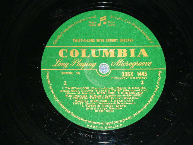 画像: CHUBBY CHECKER - TWIST-A-LONG With ( Ex/Ex+)   / 1961  UK ENGLAND ORIGINAL MONO Used LP 