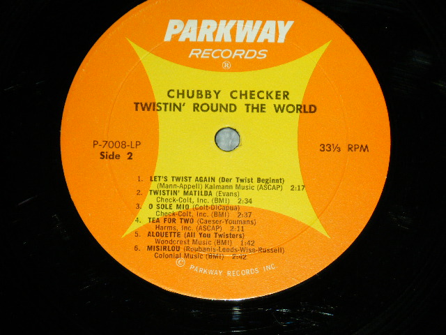画像: CHUBBY CHECKER - TWISTIN' ROUND THE WORLD ( Ex++/Ex+++ Looks: MINT- )   / 1962 US AMERICA ORIGINAL MONO Used LP 