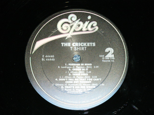 画像: THE CRICKETS - T SHIRT ( Produced by PAUL McCARTNEY of The BEATLES , MINT-/MINT- )  / 1988 US AMERICA ORIGINAL  Used  LP  