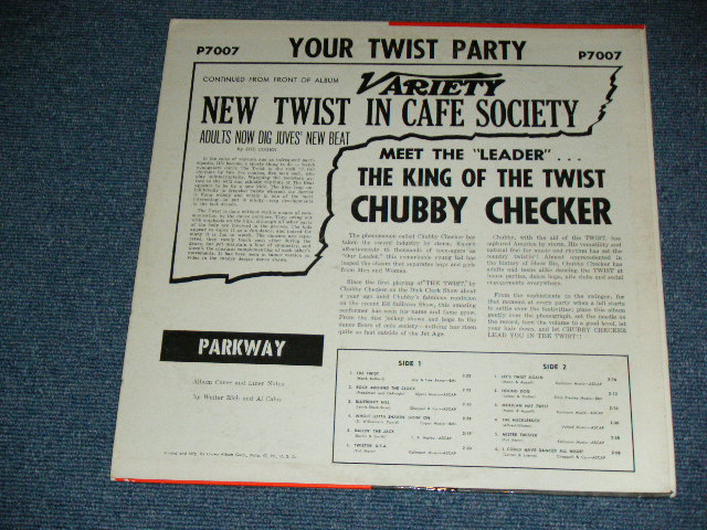 画像: CHUBBY CHECKER -  YOUR TWIST PARTY  ( 1st press "ORANGE Label" : Ex++/Ex Looks:Ex- )   / 1961 US AMERICA ORIGINAL 1st Press Label MONO Used LP 