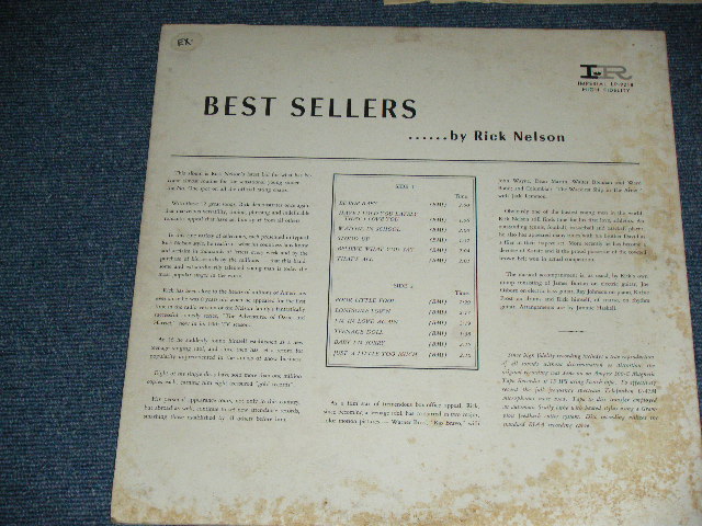 画像: RICKY NELSON - BEST SELLERS ( Black with STAR Label : VG+++/,VG+/Ex+ Looks:Ex-) / 1963 US AMERICA ORIGINAL MONO Used LP 