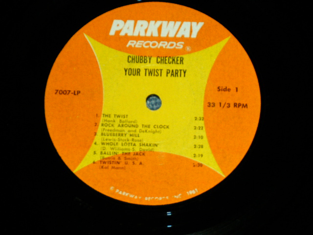 画像: CHUBBY CHECKER -  YOUR TWIST PARTY  ( 2nd press "ORANGE&YELLOW Label" : MINT-/MINT-- )   / 1961 US AMERICA ORIGINAL 2nd Press Label MONO Used LP 