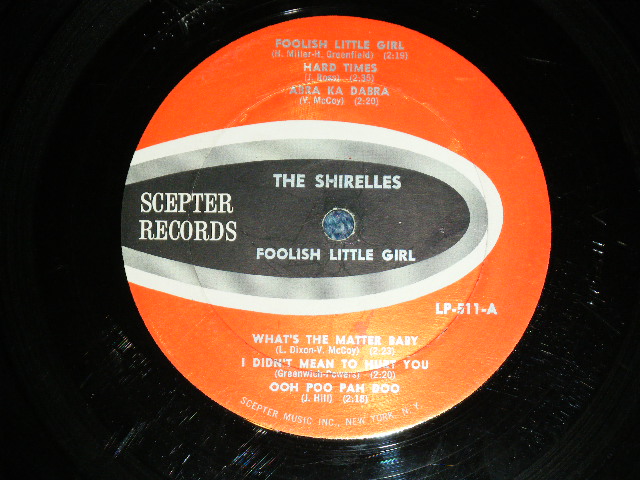 画像: THE SHIRELLES - FOOLISH LITTLE GIRL ( Ex+/VG+++~VG++ ) / 1963 US AMERICA ORIGINAL  "1st PRESS Label" MONO Used LP  