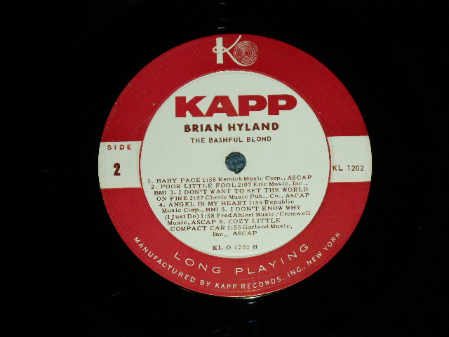 画像: BRIAN HYLAND - THE BASHFUL BLOND ( Rare "Two Color Label" : VG+++/Ex++ )  / 1960 US AMERICA ORIGINAL MONO Used LP  