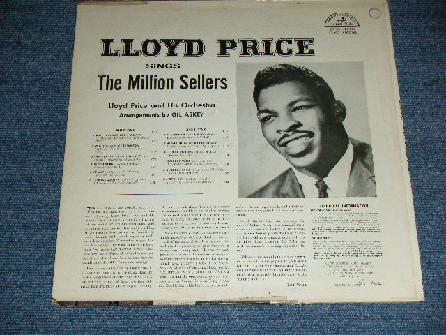 画像: LLOYD PRICE -  SINGS THE MILLION SELLERS   ( Ex+/Ex++ )  / 1961 US AMERICA ORIGINAL MONO Used LP 