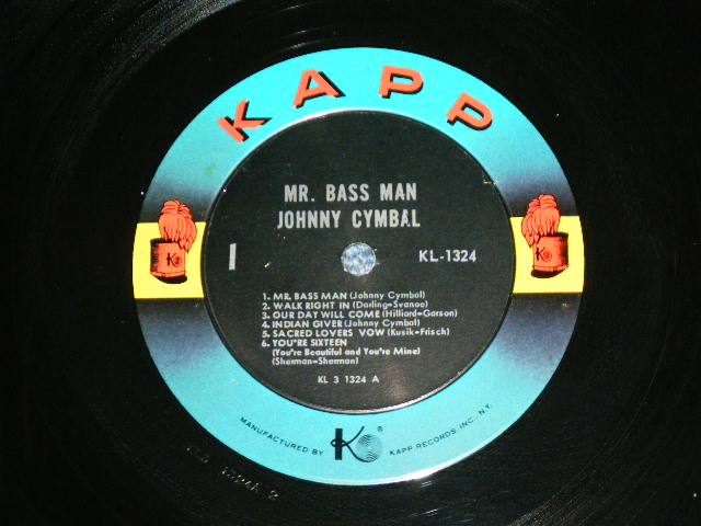 画像: JOHNNY CYMBAL - MR.BASS MAN ( MINT-/Ex+++) / 1963 US AMERICA ORIGINAL MONO Used LP  