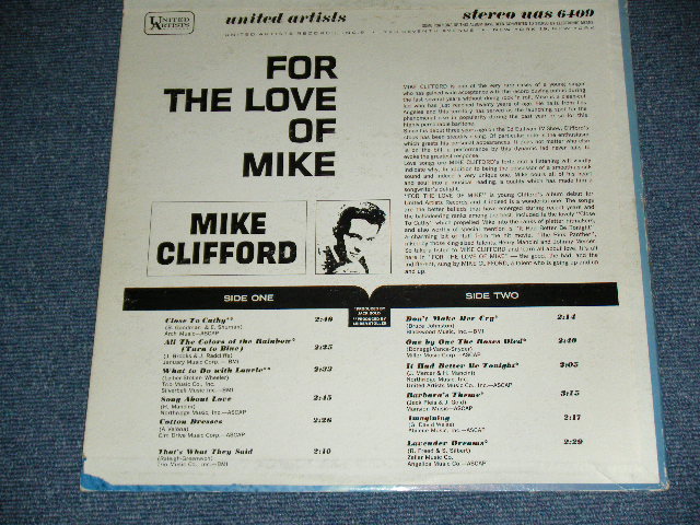 画像: MIKE CLIFFORD - FOR THE LOVE OF MIKE! ( Ex++/MINT-  Looks:Ex+++) / 1963 US AMERICA ORIGINAL STEREO  Used LP  