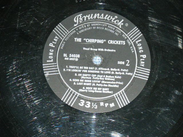 画像: BUDDY HOLLY and THE CRICKETS - THE "CHIRPING" CRICKETS (Ex/VG++ A-1 Intro JUMP) / 1957 US ORIGINAL 1st Press "TEXTORED" COVER" mono LP  