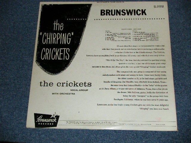 画像: BUDDY HOLLY and THE CRICKETS - THE "CHIRPING" CRICKETEx++/Ex++) / 1957 US AMERICA ORIGINAL 1st Press "TEXTORED" COVER" MONO Used LP  
