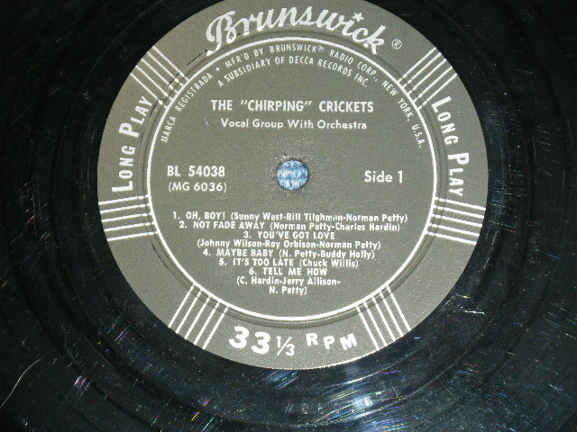画像: BUDDY HOLLY and THE CRICKETS - THE "CHIRPING" CRICKETEx++/Ex++) / 1957 US AMERICA ORIGINAL 1st Press "TEXTORED" COVER" MONO Used LP  