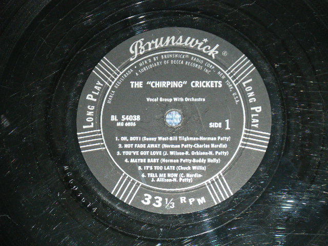 画像: BUDDY HOLLY and THE CRICKETS - THE "CHIRPING" CRICKETS (Ex/VG++ A-1 Intro JUMP) / 1957 US ORIGINAL 1st Press "TEXTORED" COVER" mono LP  