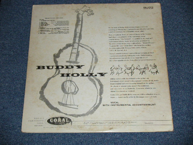 画像: BUDDY HOLLY - BUDDY HOLLY( Ex-/Ex ) / 1958 US AMERICA ORIGINAL "MAROON Label" MONO Used  LP  