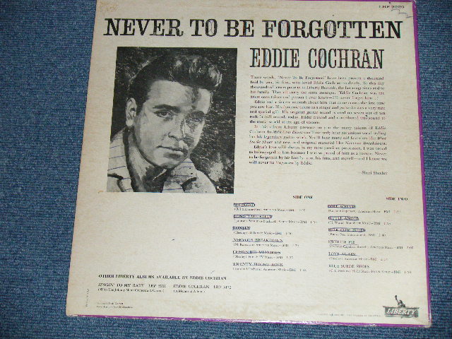画像: EDDIE COCHRAN - NEVER TO BE FORGETTEN ( Ex+/Ex++ ) /1962 US ORIGINAL mono Used LP