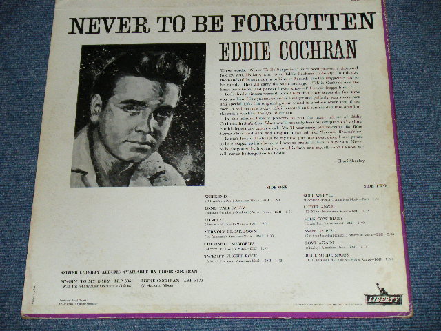 画像: EDDIE COCHRAN - NEVER TO BE FORGETTEN ( Ex/Ex++ ) /1962 US ORIGINAL mono Used LP