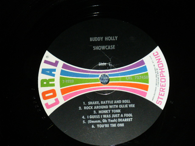 画像: BUDDY HOLLY  -  SHOWCASE  ( MINT-/MINT- )  / 1964 US ORIGINAL "BLACK with COLOR BAR LABEL" STEREO  Used LP  