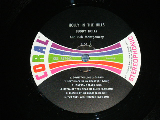 画像: BUDDY HOLLY - HOLLY IN THE HILLS ( Ex+++/MINT- ) /  1965 US AMERICA ORIGINAL "MULI COLOR BAR on LABEL" STEREO Used LP