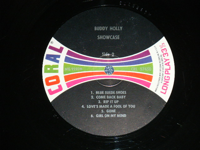 画像: BUDDY HOLLY  -  SHOWCASE  ( Ex+++/Ex+++ )  / 1964 US ORIGINAL "BLACK with COLOR BAR LABEL" MONO   Used LP  