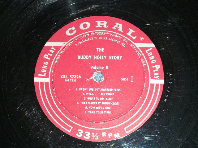 画像: BUDDY HOLLY  - The BUDDY HOLLY STORY vol.ii 2 ( Ex/Ex )  / 1959 US ORIGINAL "MAROON  LABEL" MONO  Used LP  