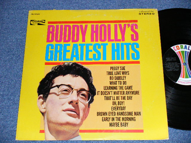 画像1: BUDDY HOLLY - GREATEST HITS  ( Ex/Ex+ ) /  1967 US AMERICA ORIGINAL "MULI COLOR BAR on LABEL" STEREO Used  LP