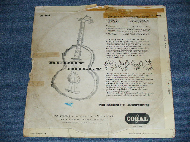 画像: BUDDY HOLLY  -  BUDDY HOLLY  (Matrix # 1B/1B : G/Ex Looks: VG+ )  / 1958 UK ENGLAND ORIGINAL 1st Press "HIGH FIDELITY" Logo on Front Cover   MONO  Used LP  