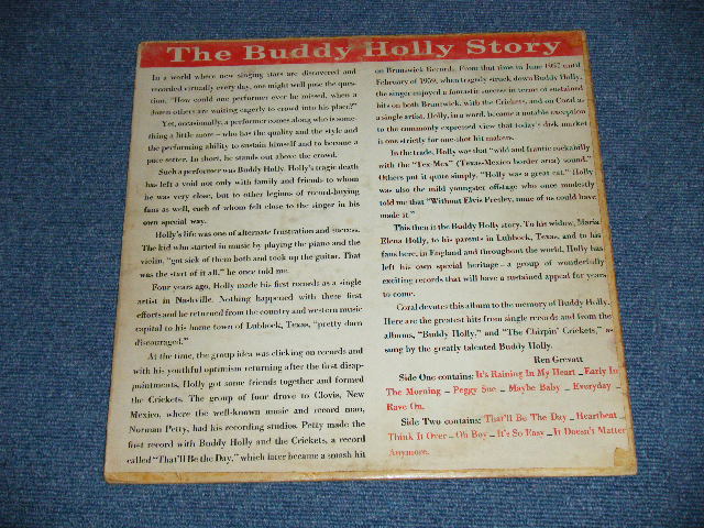 画像: BUDDY HOLLY  - The BUDDY HOLLY STORY ( VG++/VG++ Looks: VG+ )  / 1959 US ORIGINAL "1st press RED&BLACK Printed on Back Cover / MAROON  LABEL" MONO  Used LP  