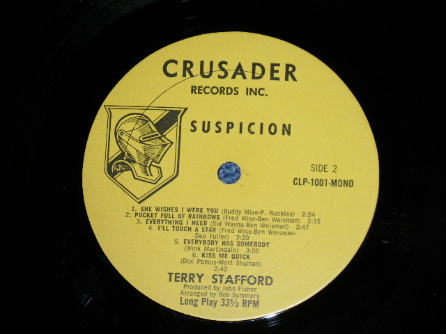 画像: TERRY STAFFORD - SUSPICION!( Ex++/Ex+++) / 1964 US AMERICA ORIGINAL MONO Used   LP  