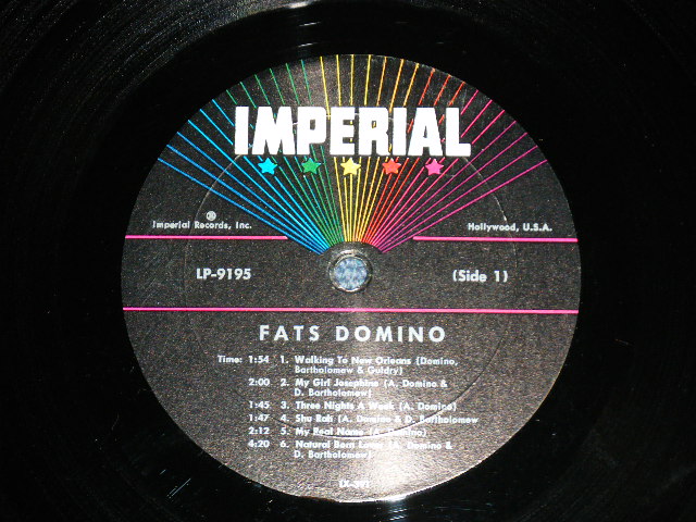 画像: FATS DOMINO - MILLION SELLERS BY FATS (Ex++,Ex/Ex+++,Ex+ )  / 1962 US AMERICA ORIGINAL "1st Press 5 STARS Label"  MONO Used  LP 