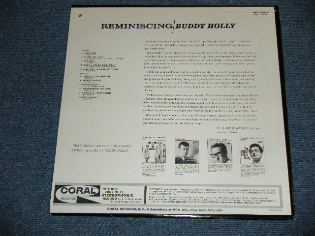 画像: BUDDY HOLLY - REMINISCING  ( Ex+++/MINT- ) /  1964? US AMERICA 2nd Press  "MULTI COLOR  LABEL" STEREO Used  LP