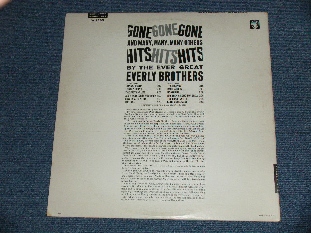 画像: The EVERLY BROTHERS - GONE GONE GONE (Ex+++/Ex+++ Looks:Ex++)  / 1965 US AMERICA ORIGINAL 2nd Press "GREY Label" MONO Used LP  