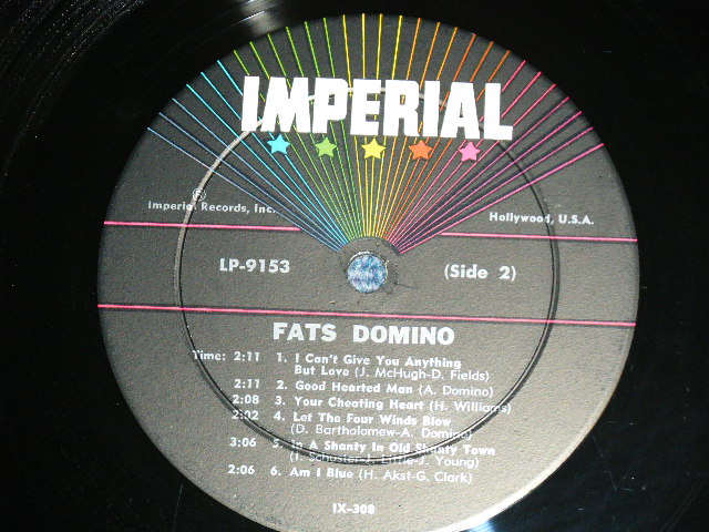 画像: FATS DOMINO - LET THE FOUR WINDS BLOW (Ex+/Ex++)  / 1961 US AMERICA ORIGINAL "1st Press 5 STARS Label"  MONO Used  LP 