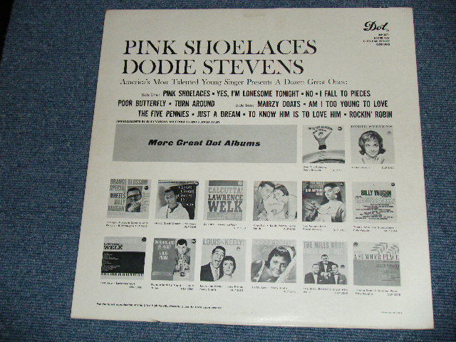 画像: DODIE STEVENS -  PINK SHOEIACES  (Ex+++/MINT- EDSP) / 1961 US AMERICA ORIGINAL MONO Used LP