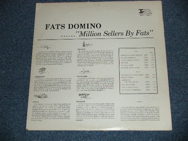 画像: FATS DOMINO - MILLION SELLERS BY FATS (Ex/Ex++)  / 1962 US AMERICA ORIGINAL "1st Press 5 STARS Label"  MONO Used  LP 