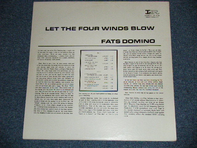 画像: FATS DOMINO - LET THE FOUR WINDS BLOW (Ex+++/MINT-)  / 1961 US AMERICA ORIGINAL "1st Press 5 STARS Label"  MONO Used  LP 