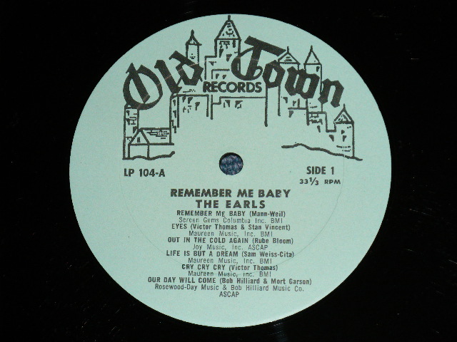 画像: The EARLS - REMEMBER ME BABY   (MINT-/Ex+++) / 1970's  US AMERICA REISSUE Used LP