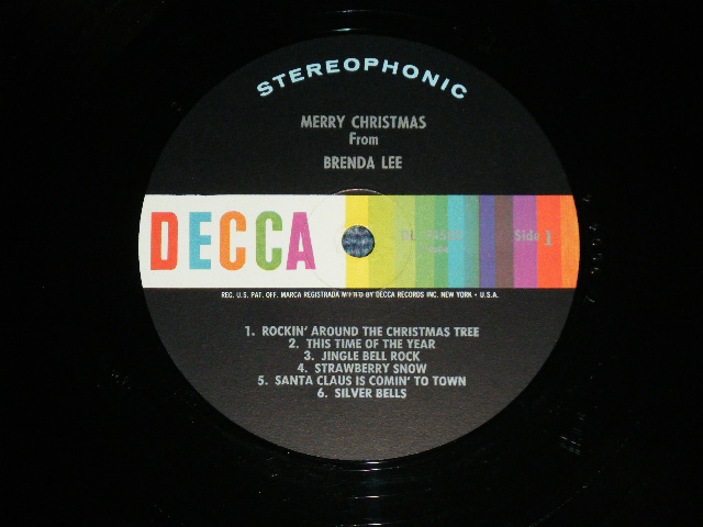 画像: BRENDA LEE - MERRY CHRISTMAS ( Ex+/Ex++++) / 1964 US AMERICA ORIGINAL "STEREO" Used   LP 