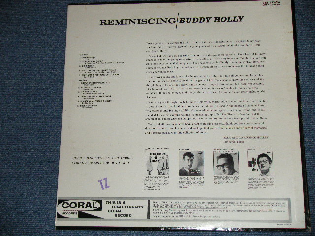 画像: BUDDY HOLLY - REMINISCING  ( Ex++/MINT- ) /  1963 US AMERICA ORIGINAL 1st Press "MAROON LABEL"  MONO  Used  LP