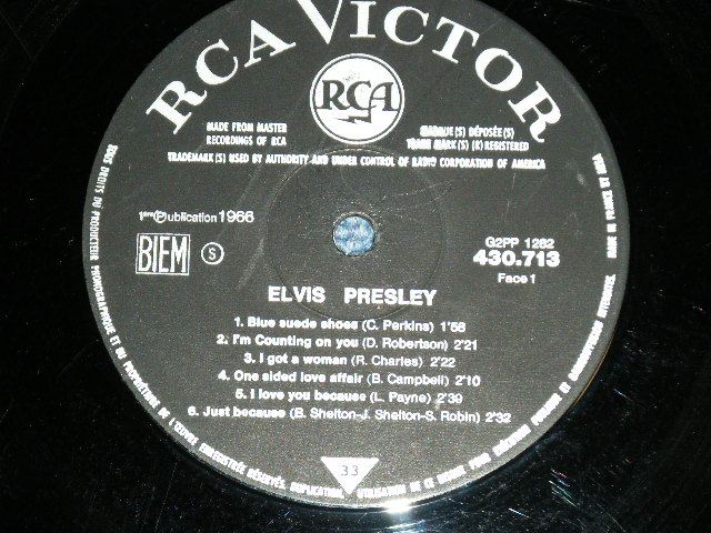 画像: ELVIS PRESLEY - ELVIS PRESLEY  ( VG++/Ex++ ) / 1966 FRANCE  Used LP 